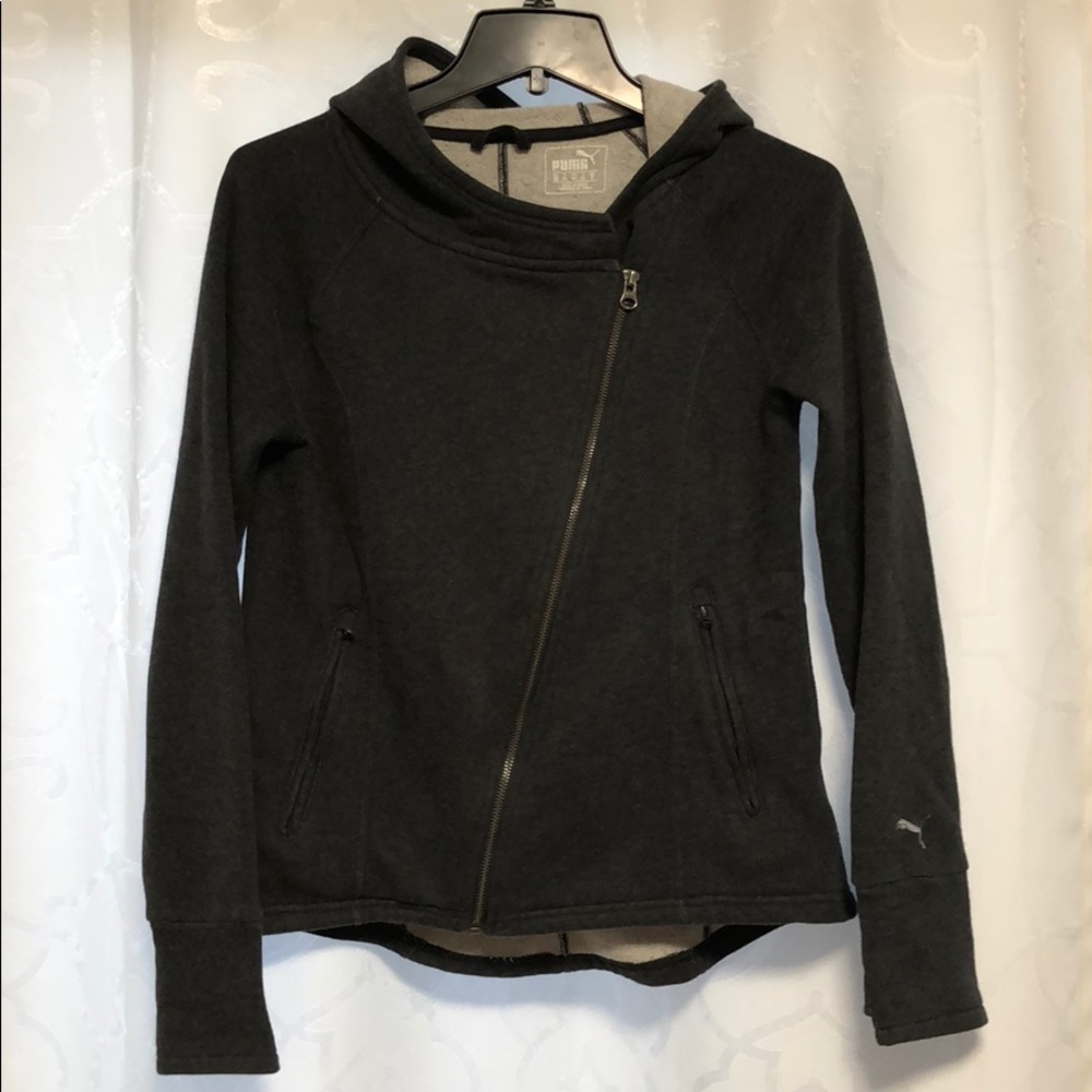 Puma Hooded Diagonal Zip Jacket - XS